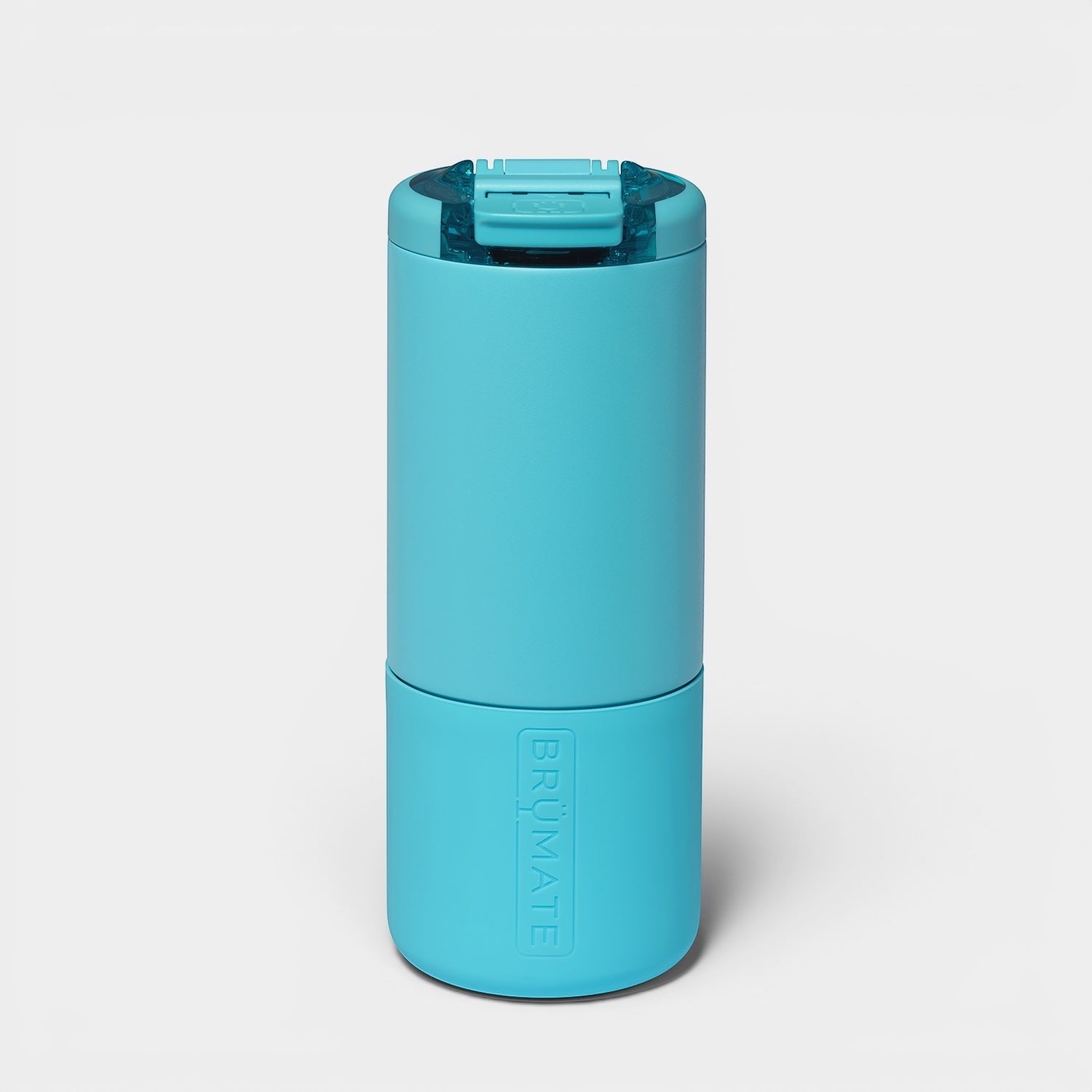 Read's Uniforms BrüMate Strova 18oz insulated tumbler in bright blue with a leakproof lid and ceramic-lined interior.