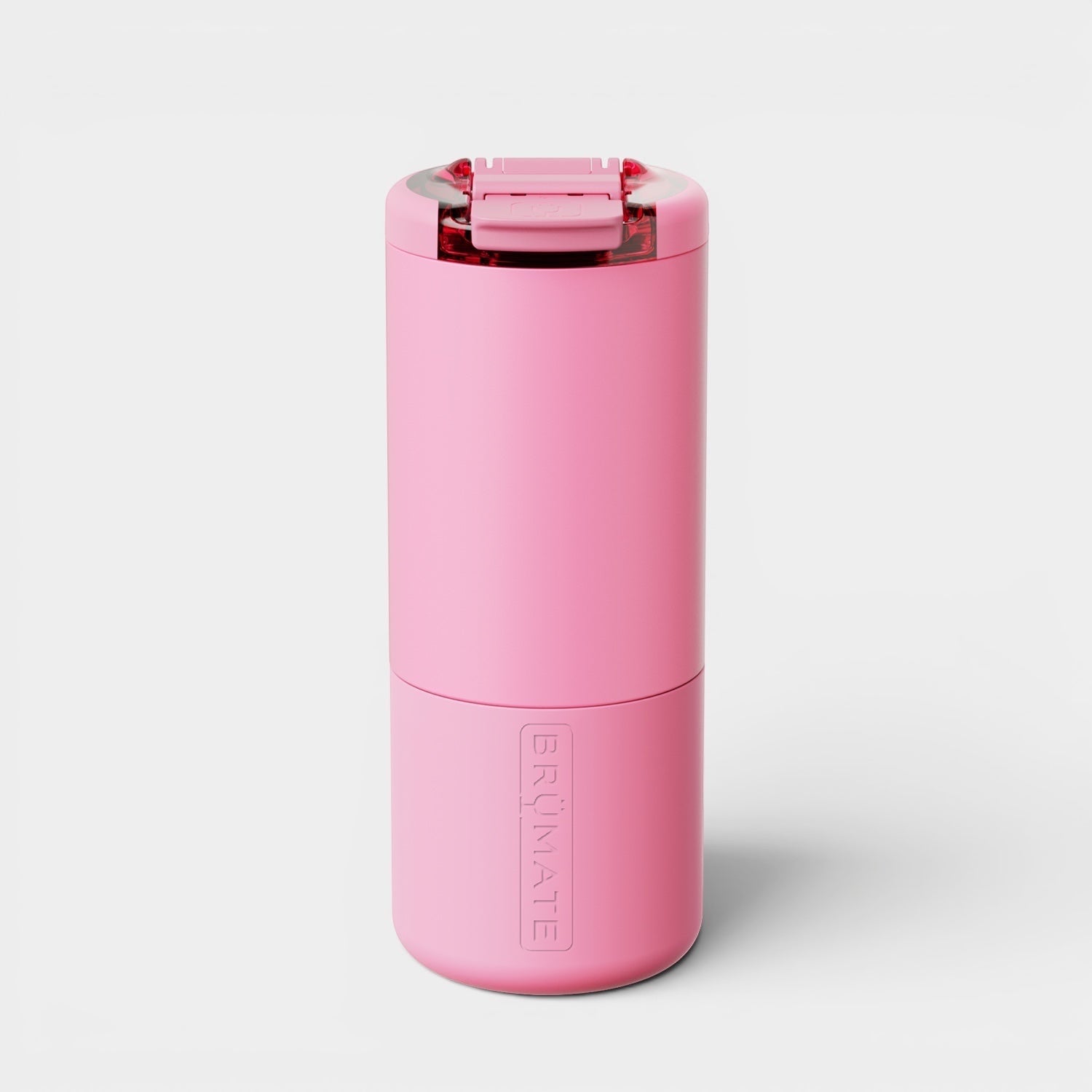 Read's Uniforms pink 18oz Brumate Strova ceramic-lined insulated travel tumbler with a leakproof BevLock lid.