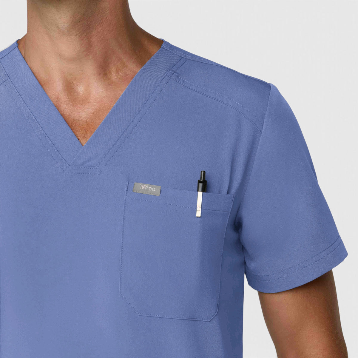 Men's 1 Pocket V-Neck Scrub Top |T172