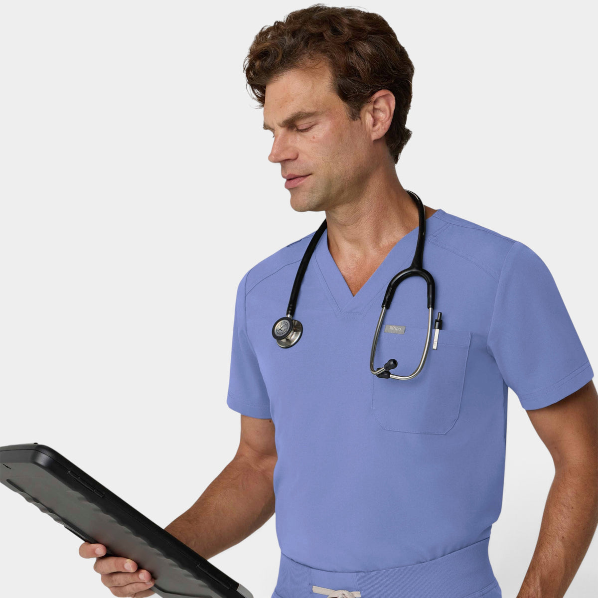 Men's 1 Pocket V-Neck Scrub Top |T172
