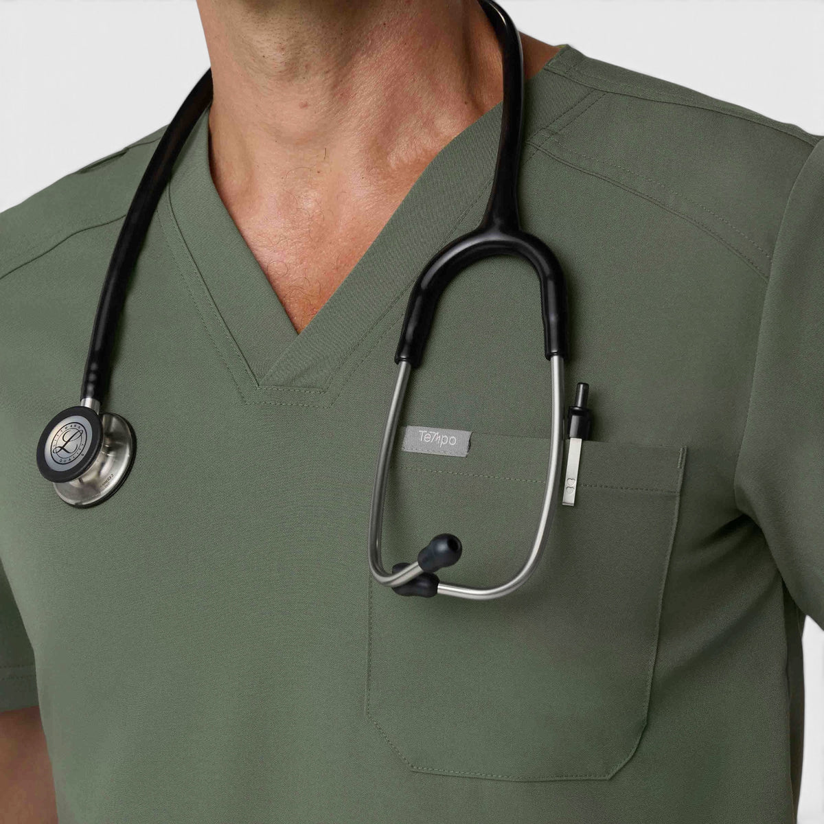 Men's 1 Pocket V-Neck Scrub Top |T172