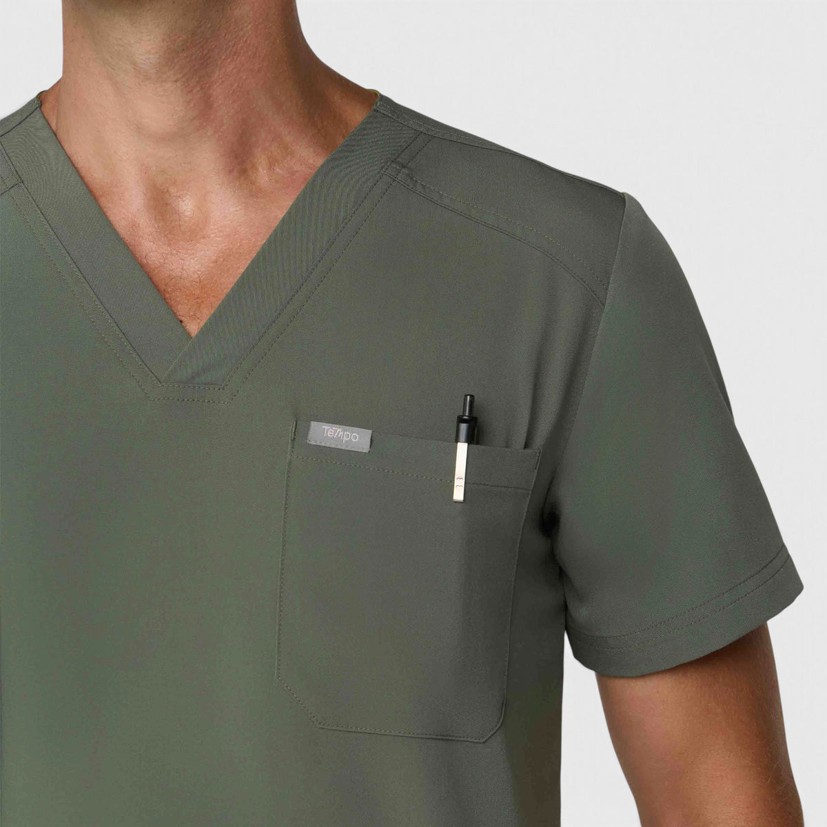 Men's 1 Pocket V-Neck Scrub Top |T172