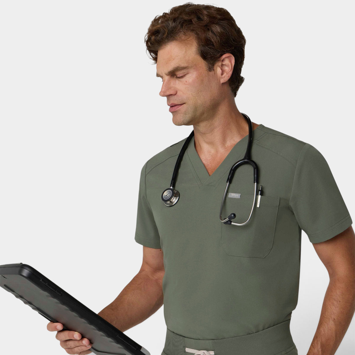 Men's 1 Pocket V-Neck Scrub Top |T172