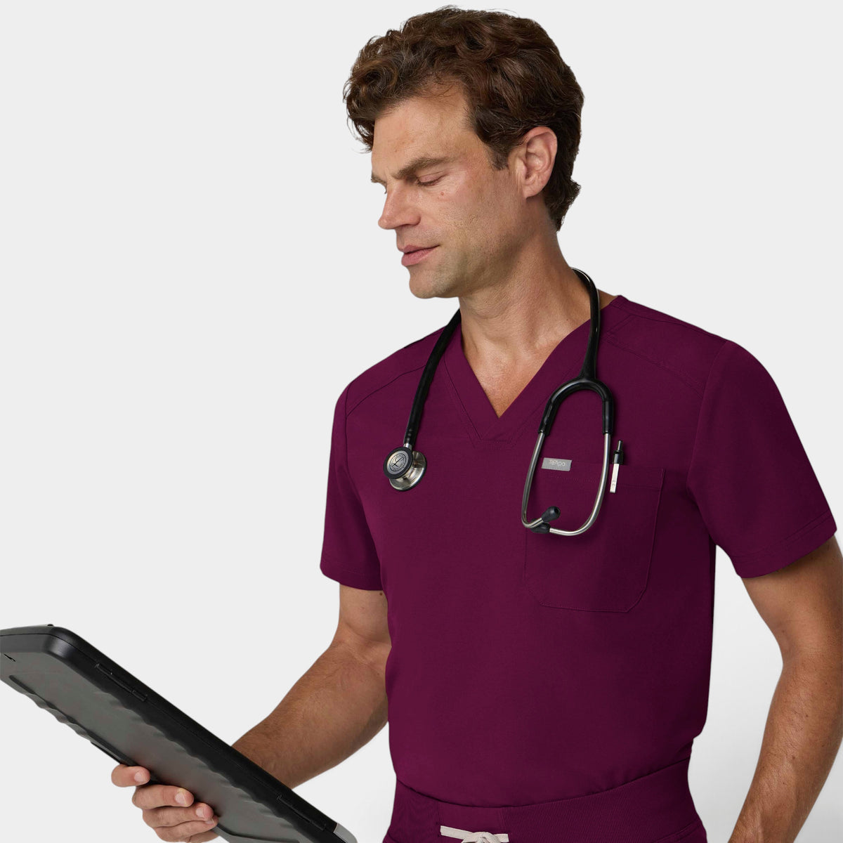 Men's 1 Pocket V-Neck Scrub Top |T172