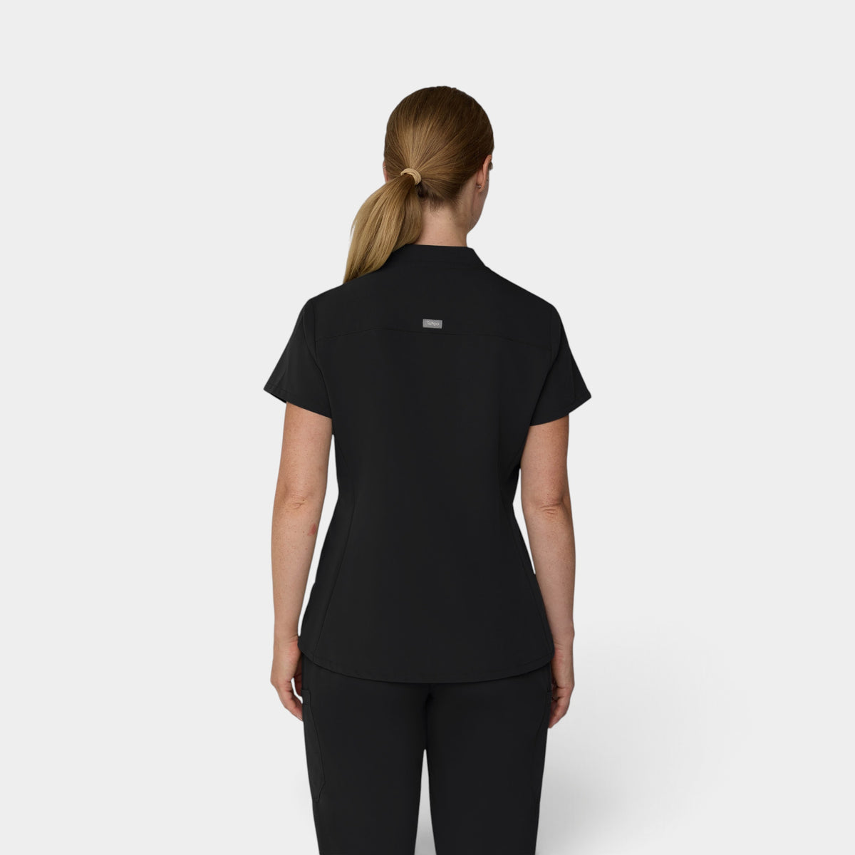 2 Pocket 1/4 Zip Scrub Top with Collar | T103