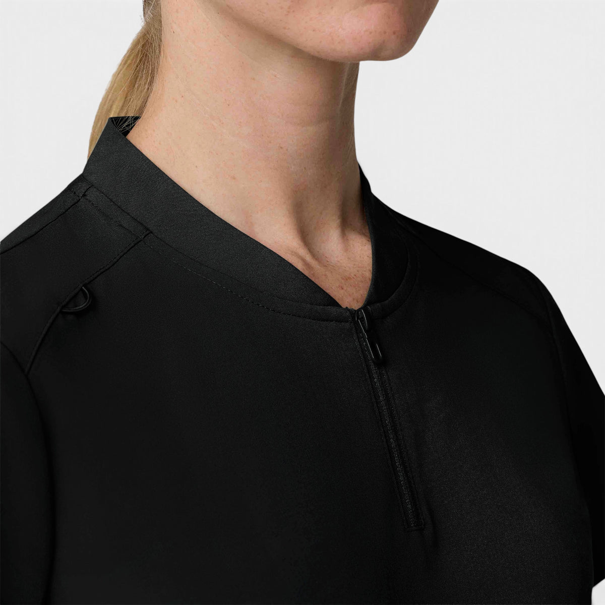 2 Pocket 1/4 Zip Scrub Top with Collar | T103