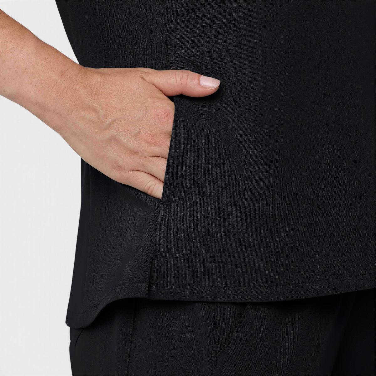 2 Pocket 1/4 Zip Scrub Top with Collar | T103