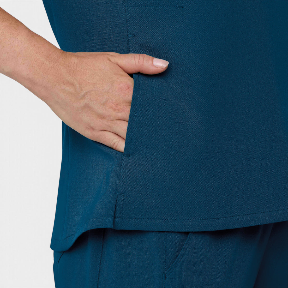 2 Pocket 1/4 Zip Scrub Top with Collar | T103