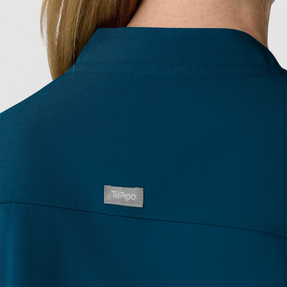 2 Pocket 1/4 Zip Scrub Top with Collar | T103