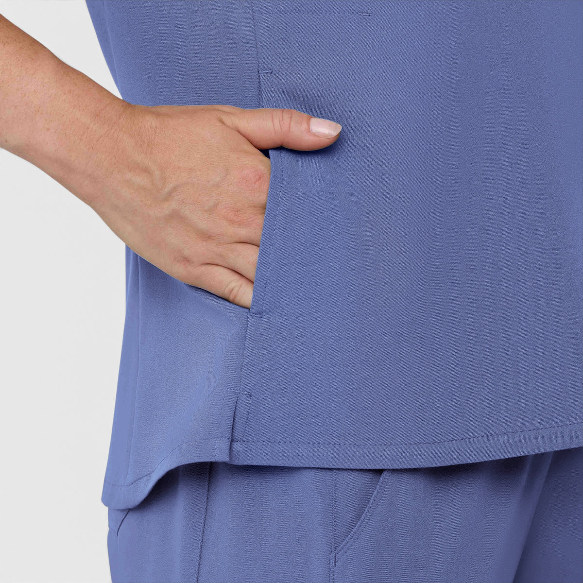 2 Pocket 1/4 Zip Scrub Top with Collar | T103