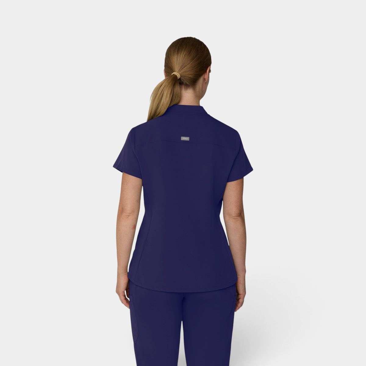 2 Pocket 1/4 Zip Scrub Top with Collar | T103