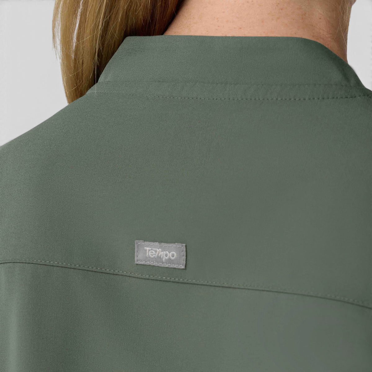 2 Pocket 1/4 Zip Scrub Top with Collar | T103