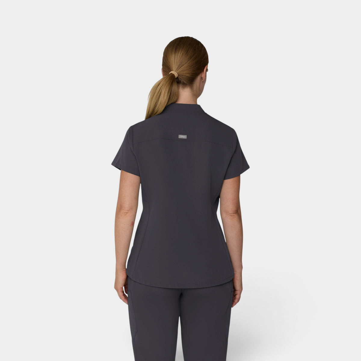 2 Pocket 1/4 Zip Scrub Top with Collar | T103