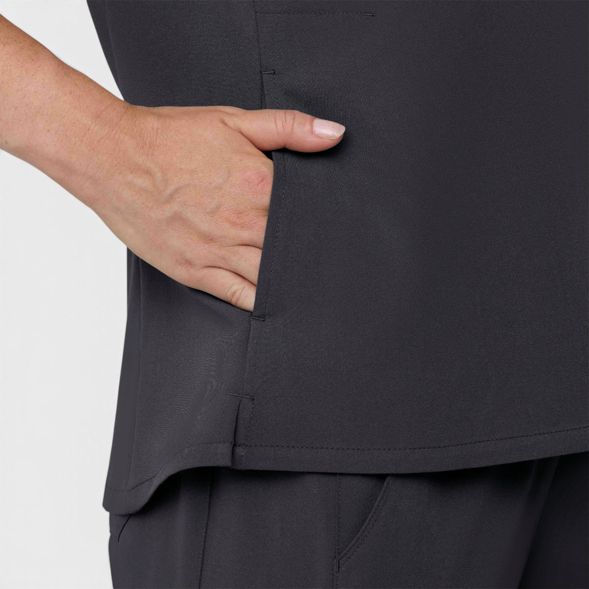 2 Pocket 1/4 Zip Scrub Top with Collar | T103