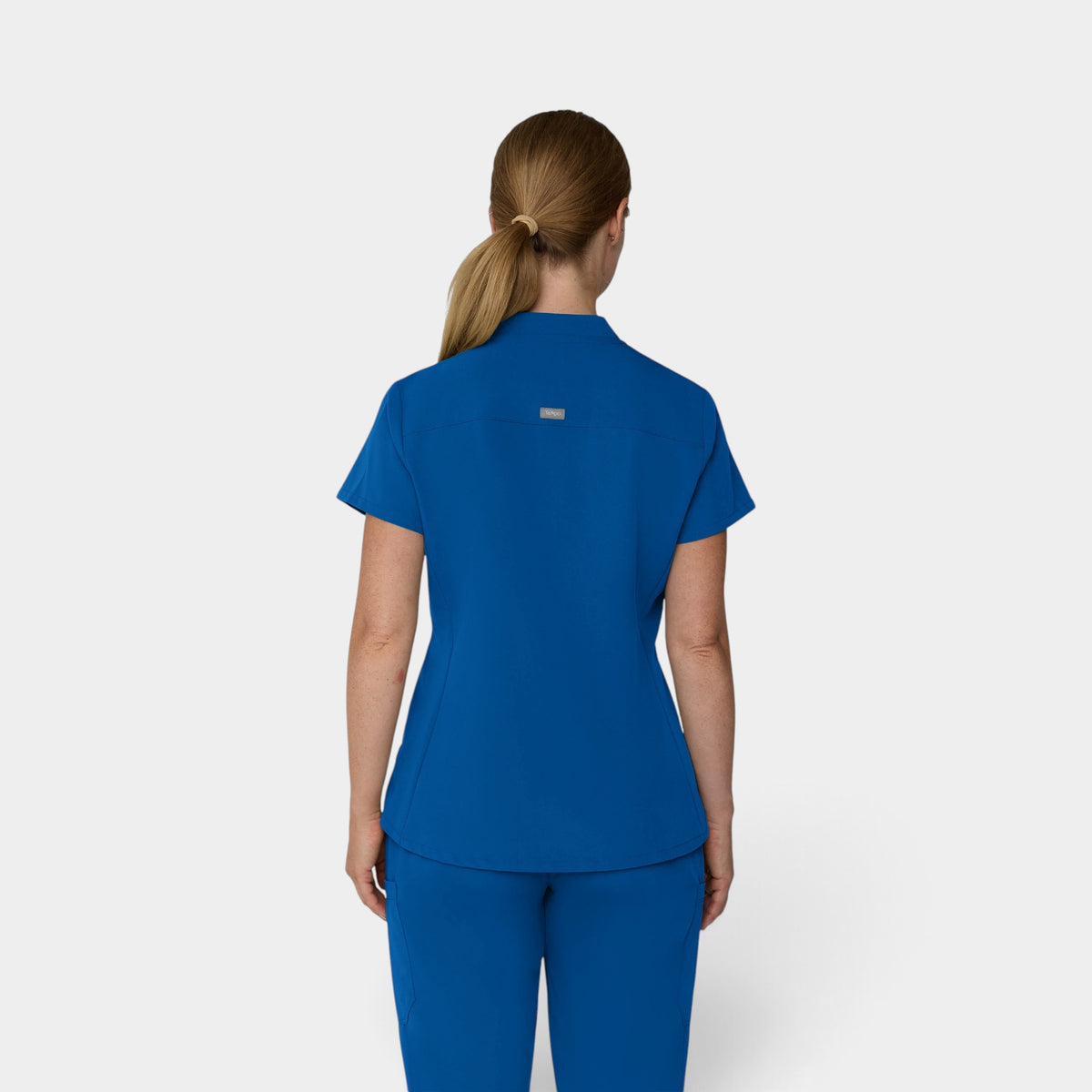 2 Pocket 1/4 Zip Scrub Top with Collar | T103