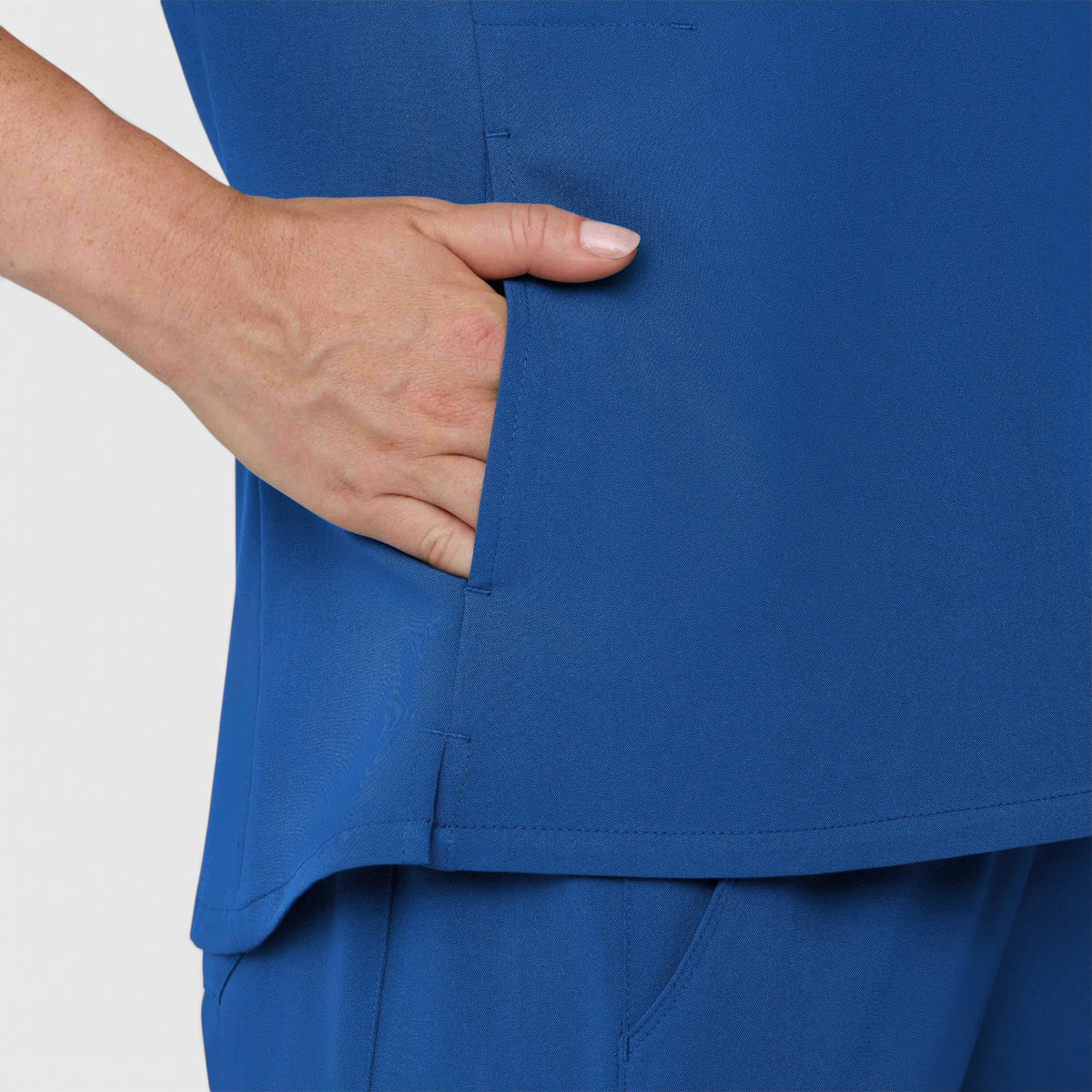 2 Pocket 1/4 Zip Scrub Top with Collar | T103