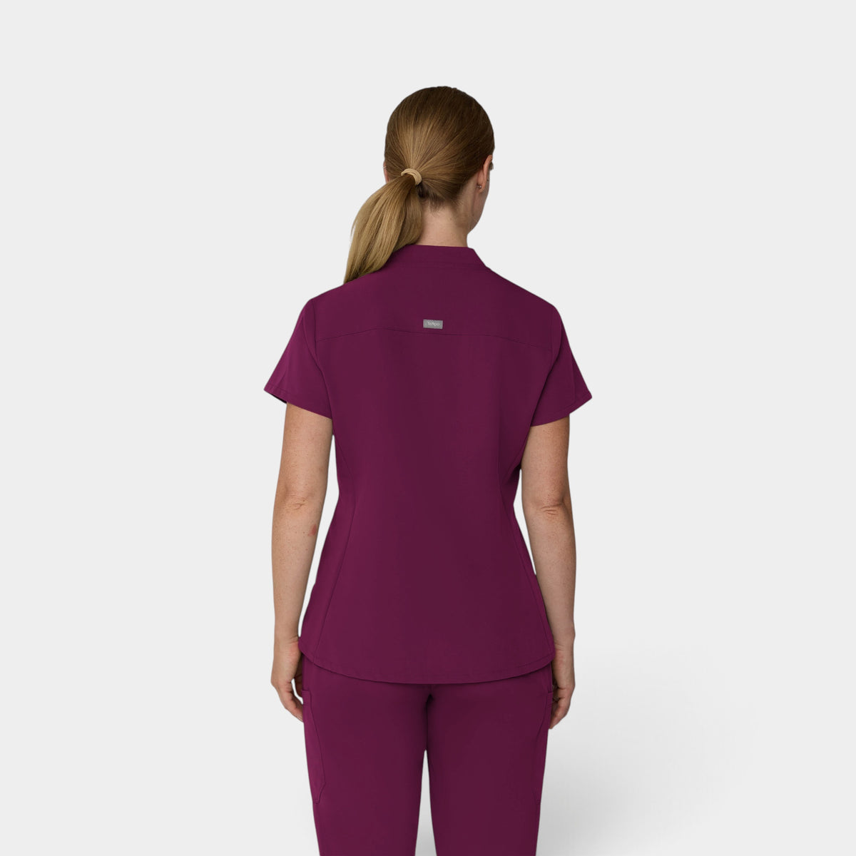 2 Pocket 1/4 Zip Scrub Top with Collar | T103