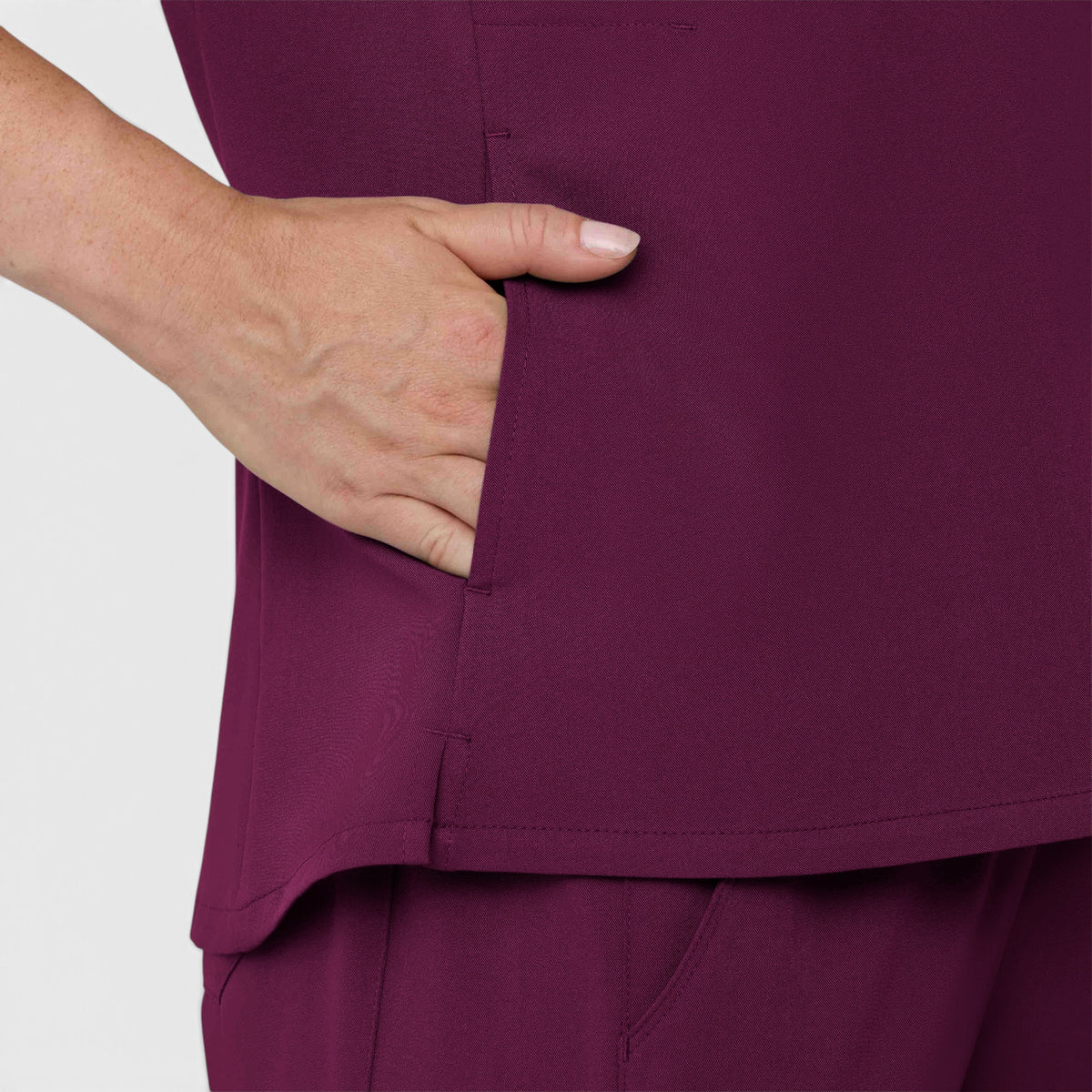 2 Pocket 1/4 Zip Scrub Top with Collar | T103