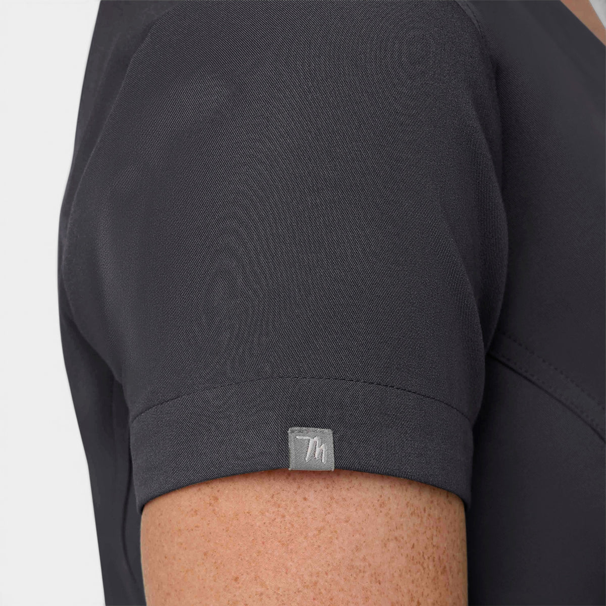 Chest Pocket Top With Curved Hem | T102
