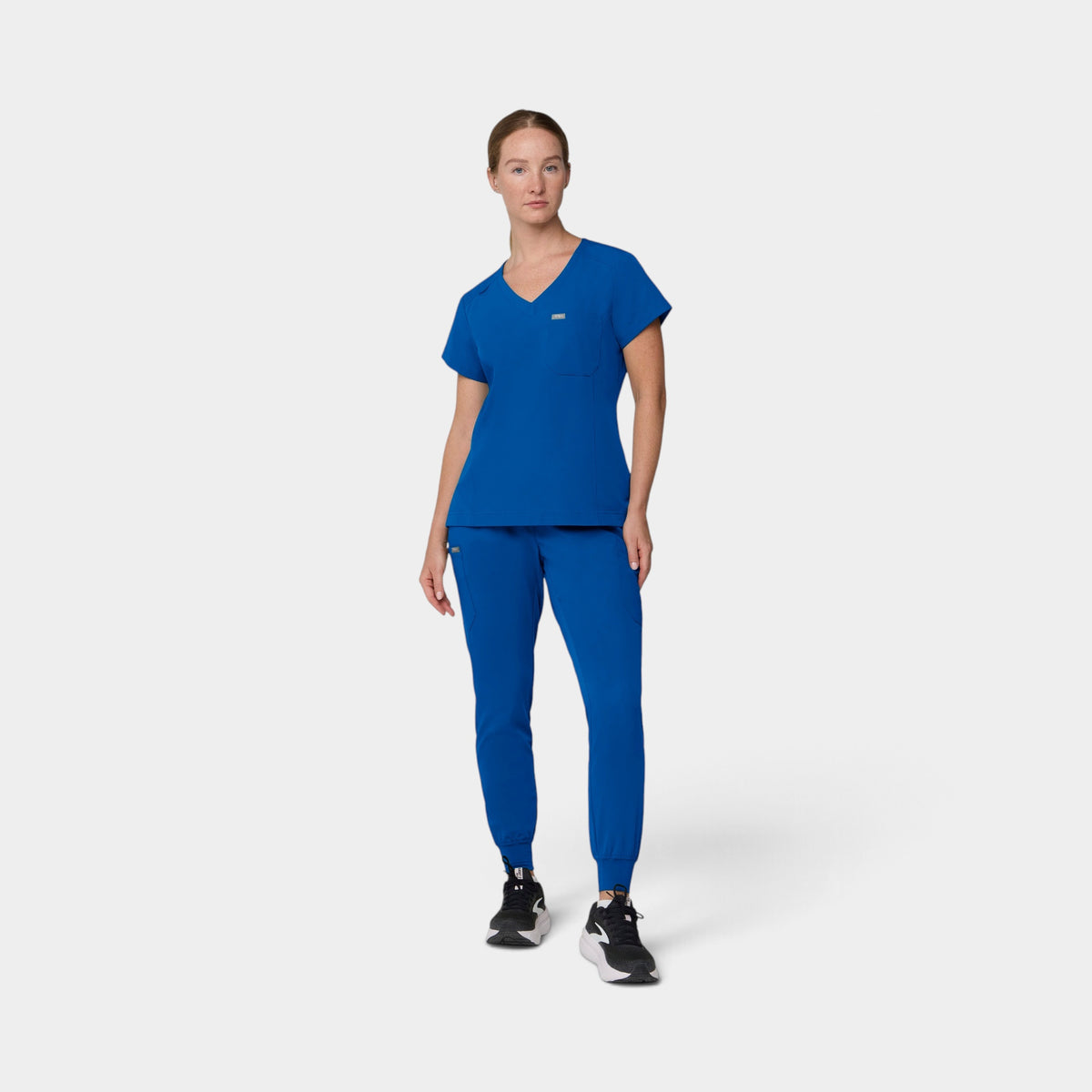 Chest Pocket Top With Curved Hem | T102
