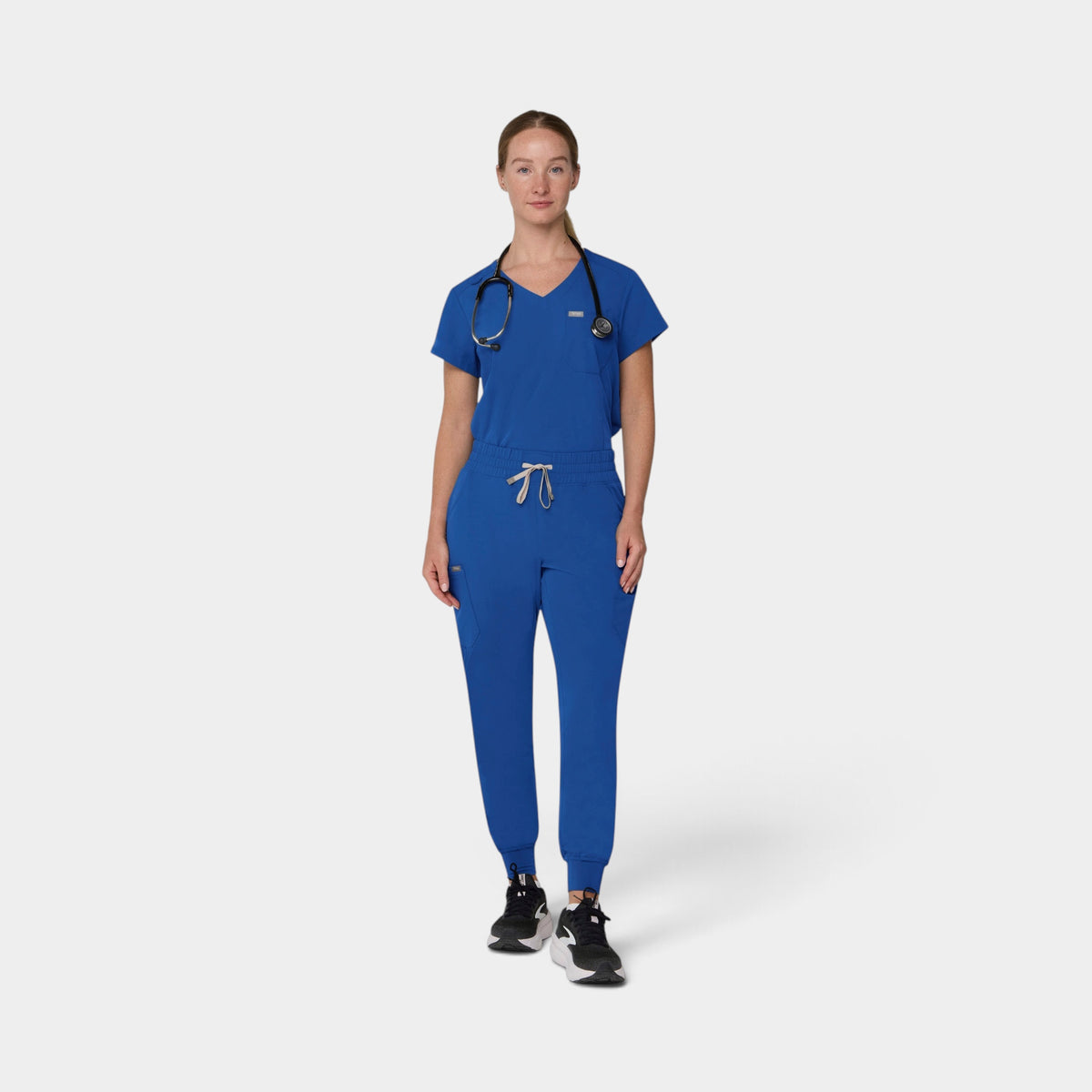 Chest Pocket Top With Curved Hem | T102