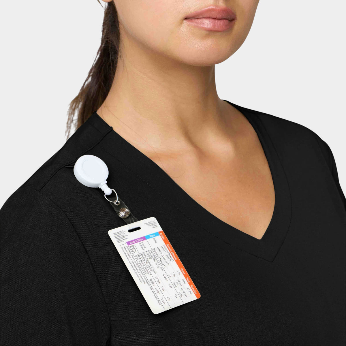 Curved V-Neck 2 Pocket Top | T101