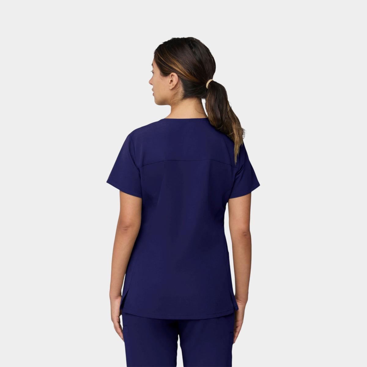 Curved V-Neck 2 Pocket Top | T101
