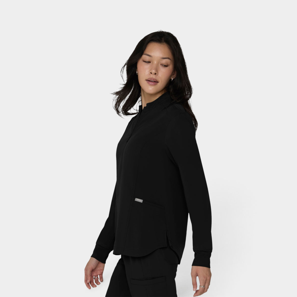 Women's 2-Pocket Zip Jacket with Shirttail Hem | T301