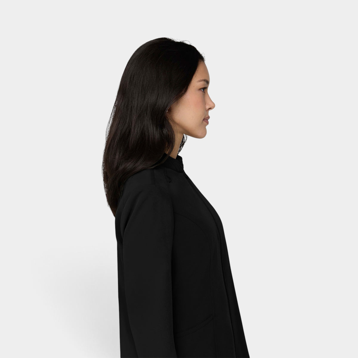 Women's 2-Pocket Zip Jacket with Shirttail Hem | T301