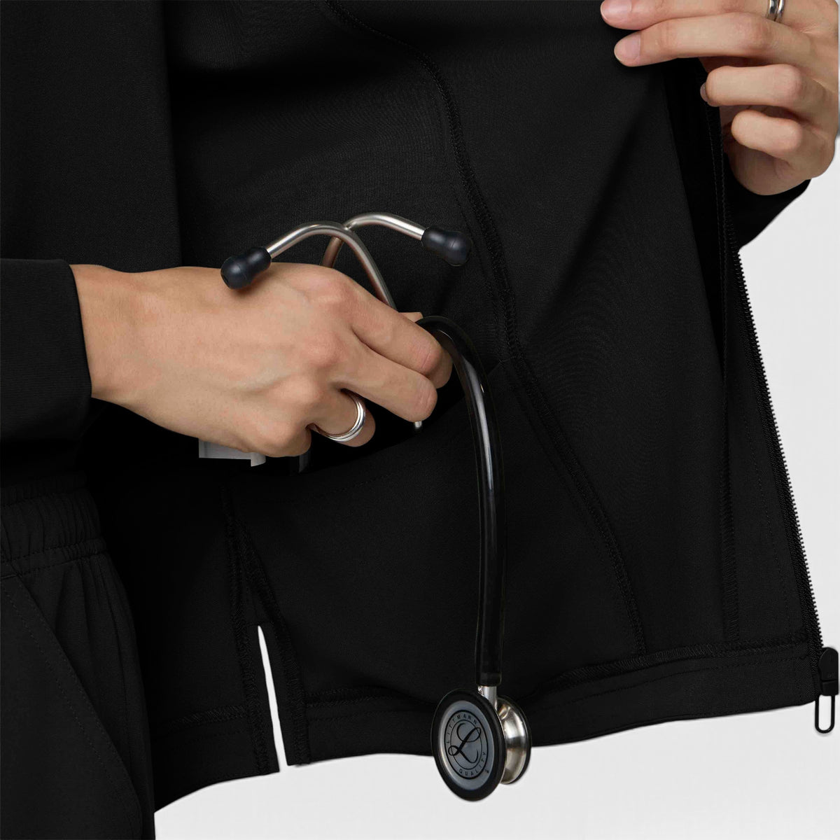 Women's 2-Pocket Zip Jacket with Shirttail Hem | T301