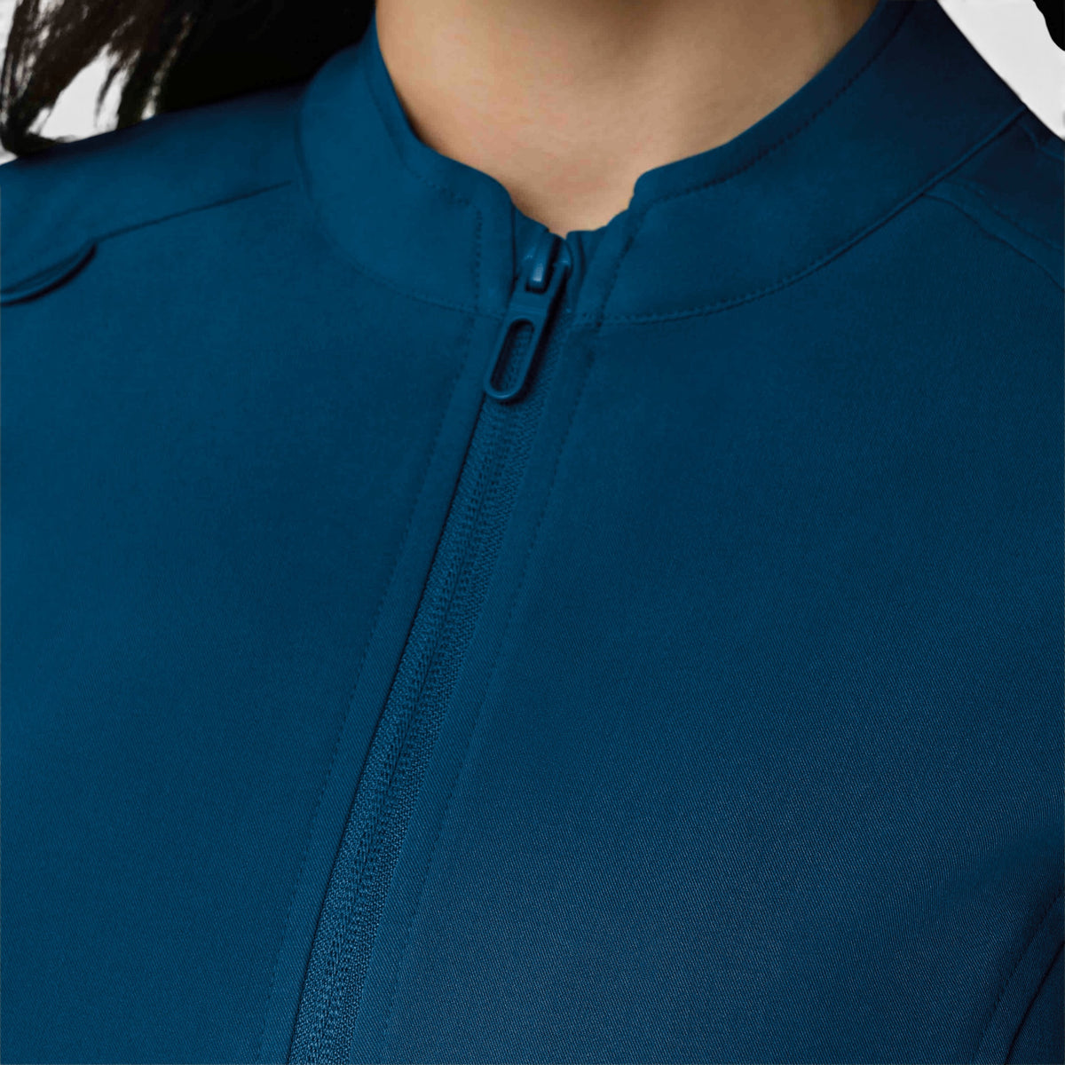 Women's 2-Pocket Zip Jacket with Shirttail Hem | T301