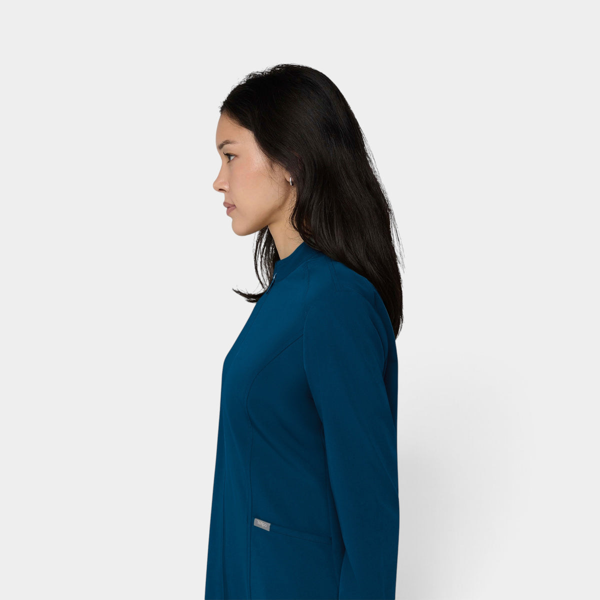 Women's 2-Pocket Zip Jacket with Shirttail Hem | T301