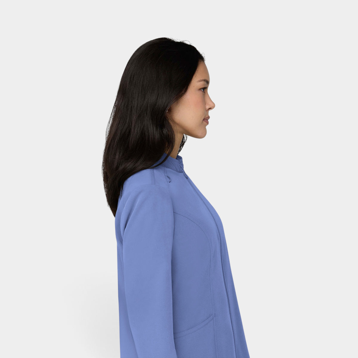 Women's 2-Pocket Zip Jacket with Shirttail Hem | T301