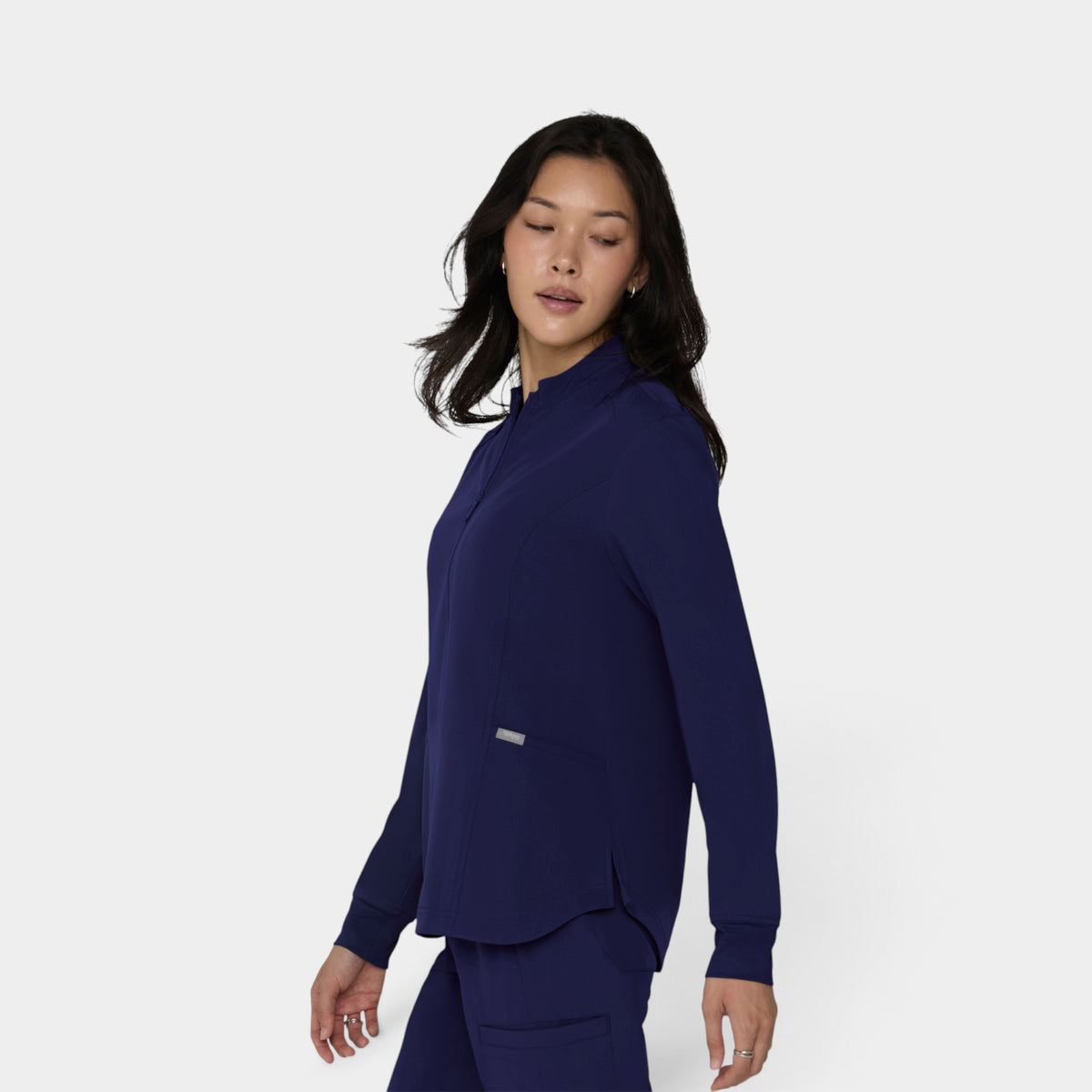 Women's 2-Pocket Zip Jacket with Shirttail Hem | T301