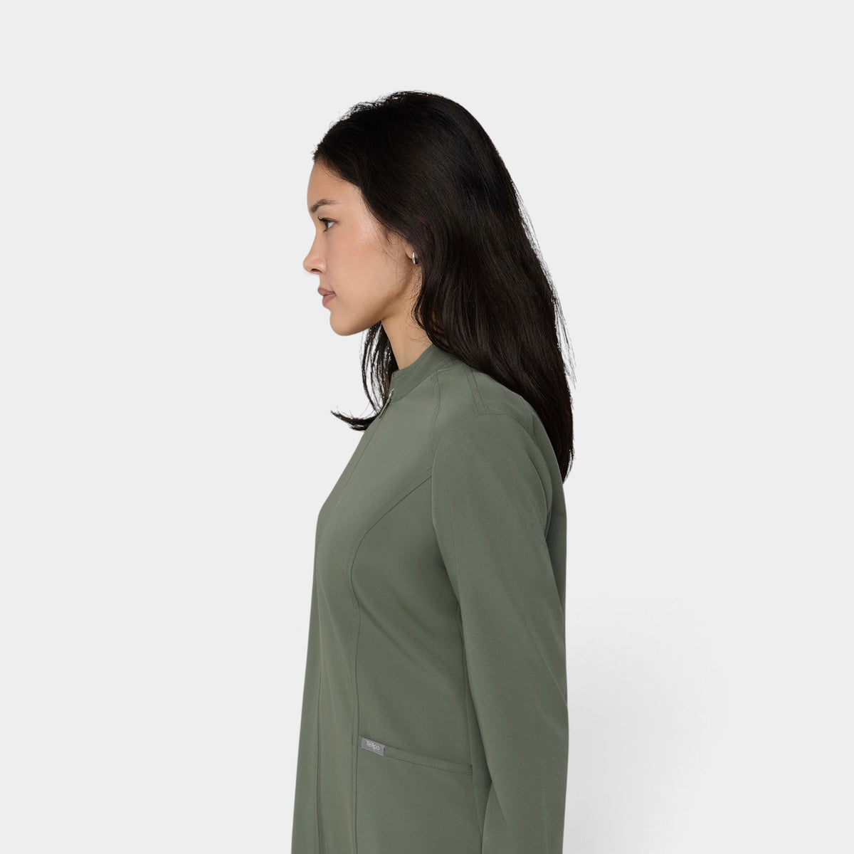 Women's 2-Pocket Zip Jacket with Shirttail Hem | T301