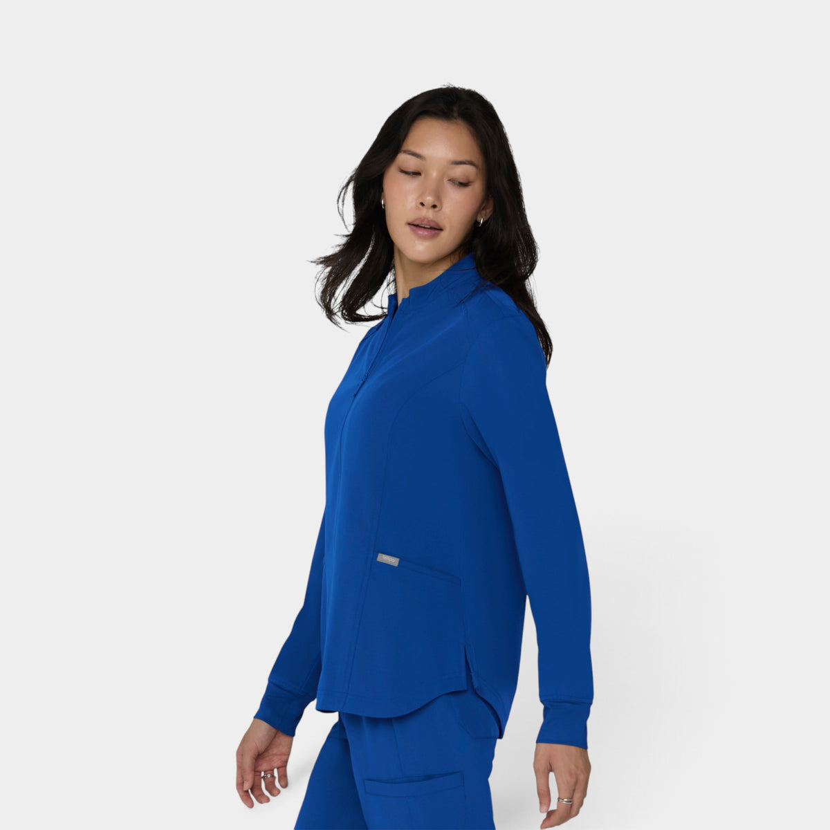 Women's 2-Pocket Zip Jacket with Shirttail Hem | T301