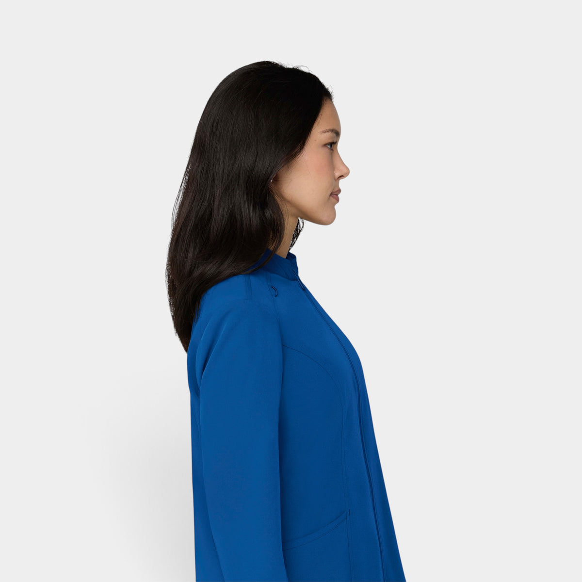 Women's 2-Pocket Zip Jacket with Shirttail Hem | T301