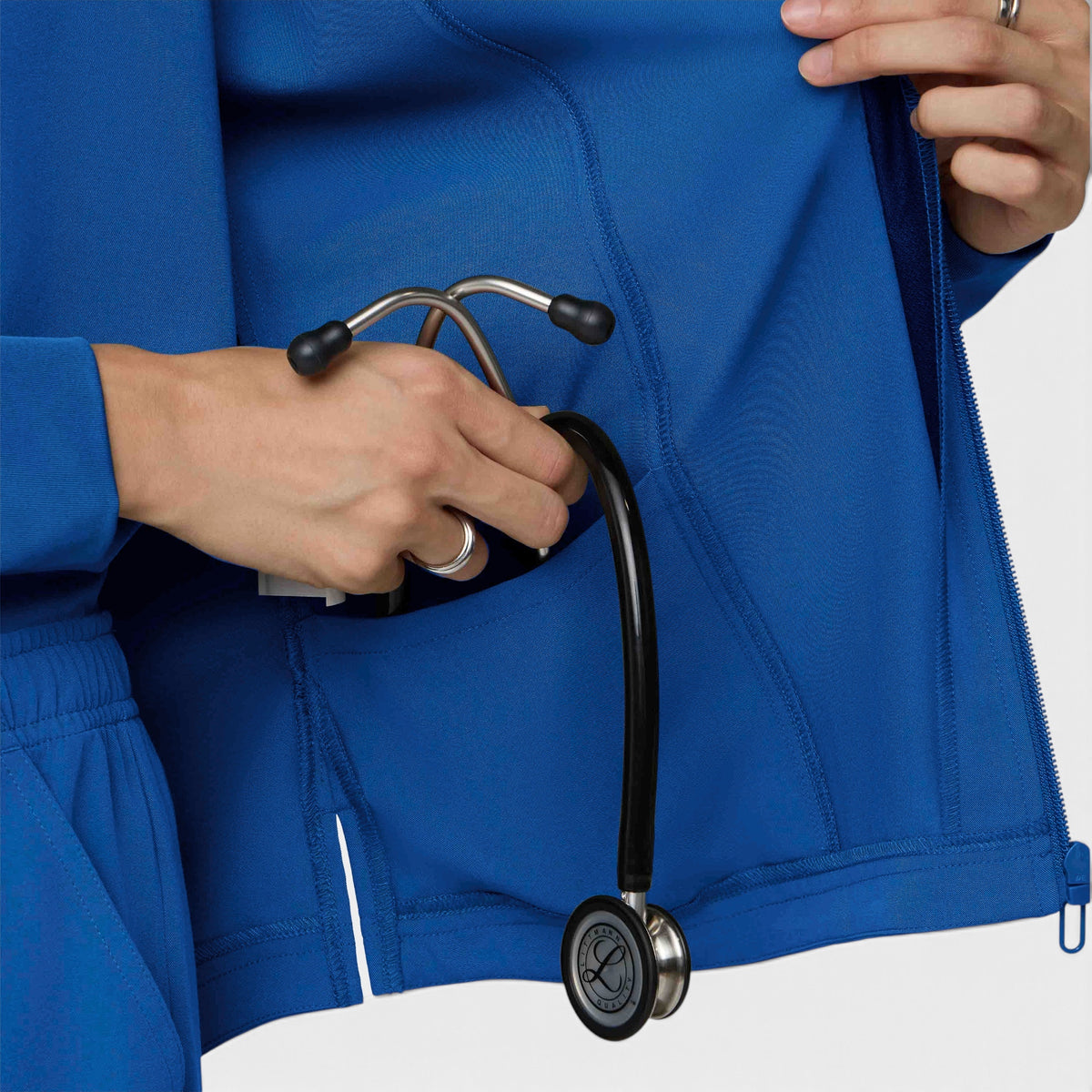 Women's 2-Pocket Zip Jacket with Shirttail Hem | T301