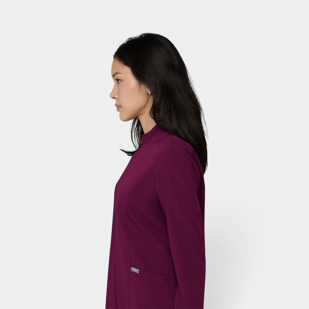 Women's 2-Pocket Zip Jacket with Shirttail Hem | T301