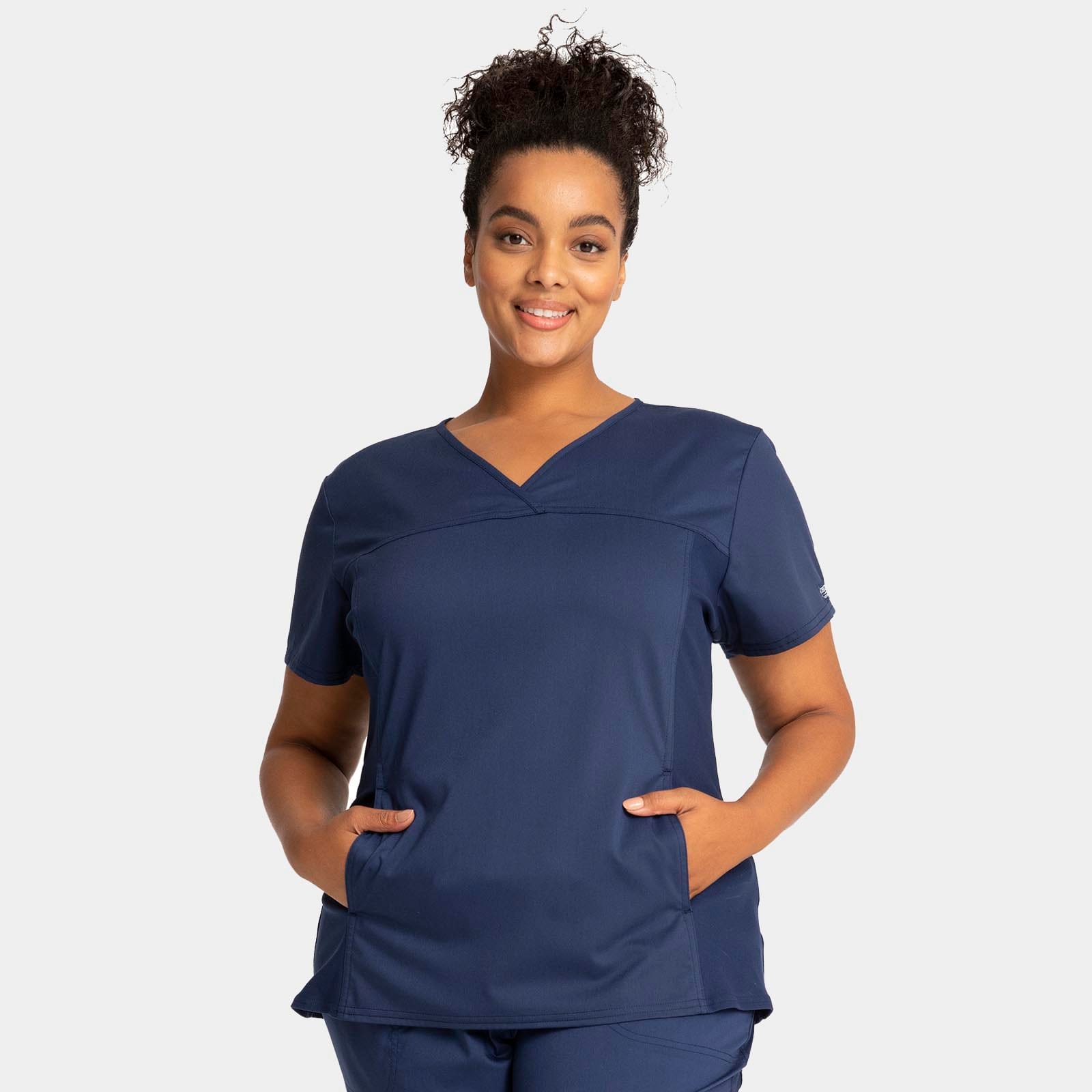 V-Neck Knit Panel Top | WW2875