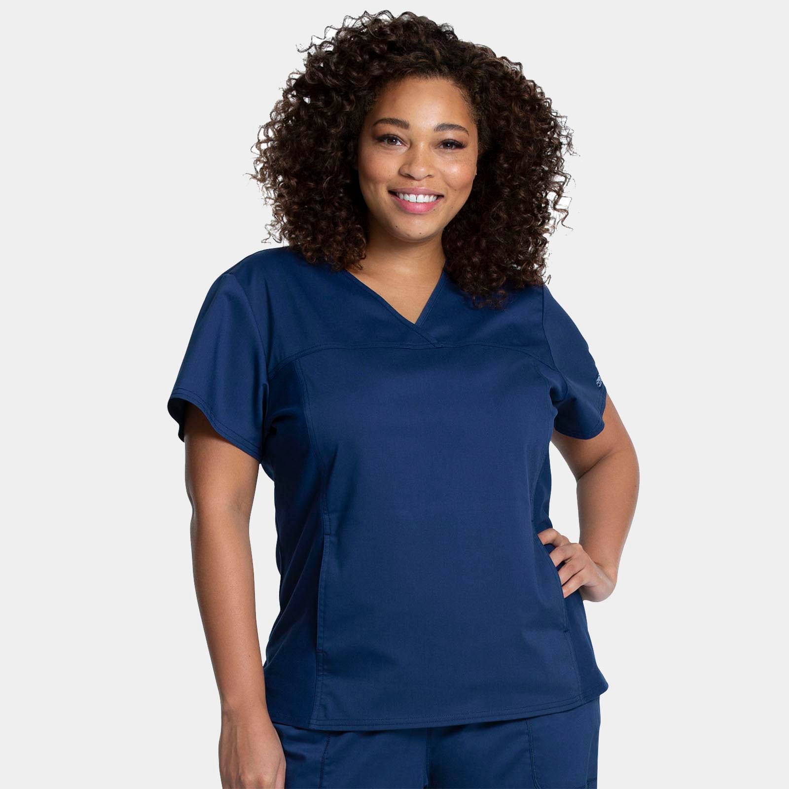 V-Neck Knit Panel Top | WW2875