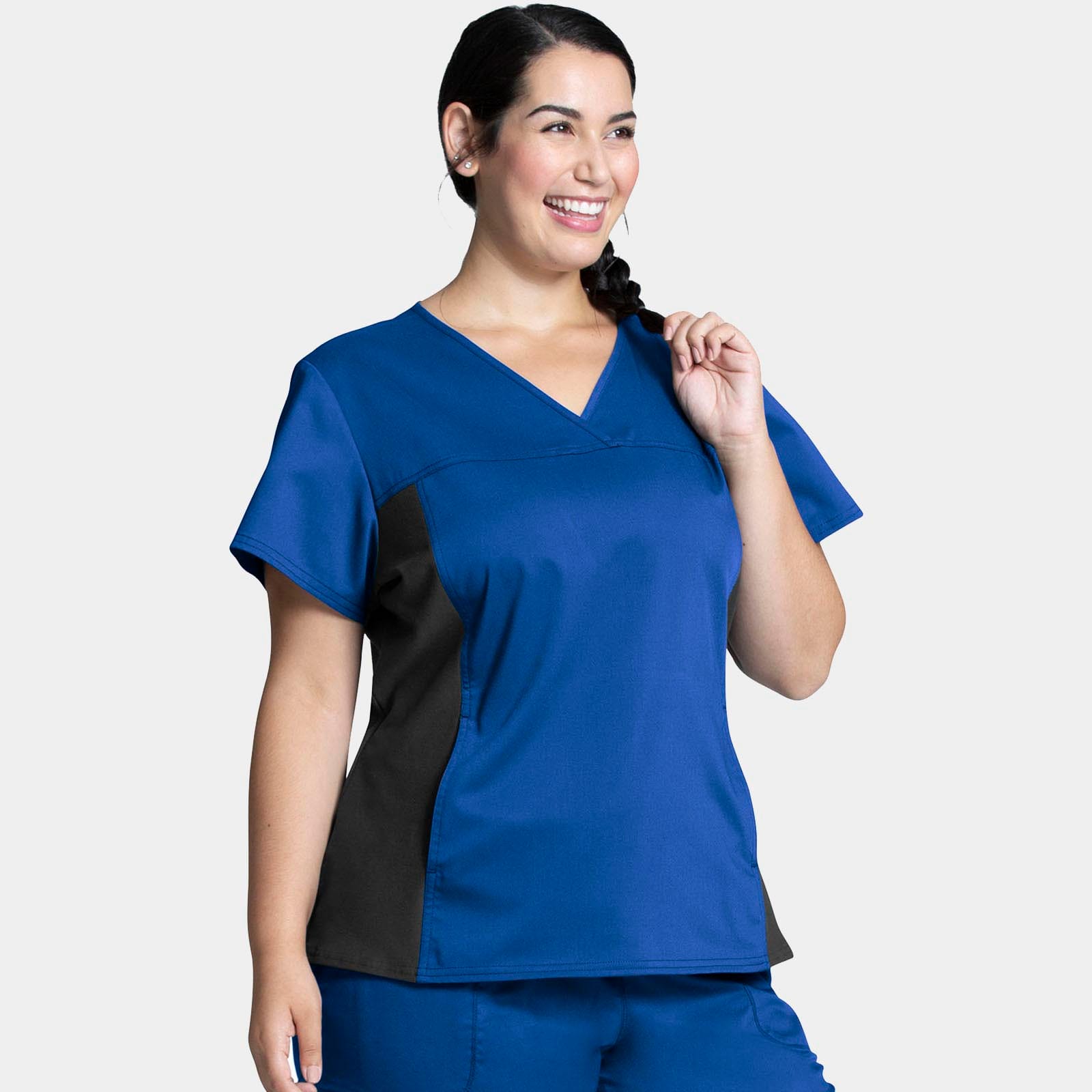 V-Neck Knit Panel Top | WW2875