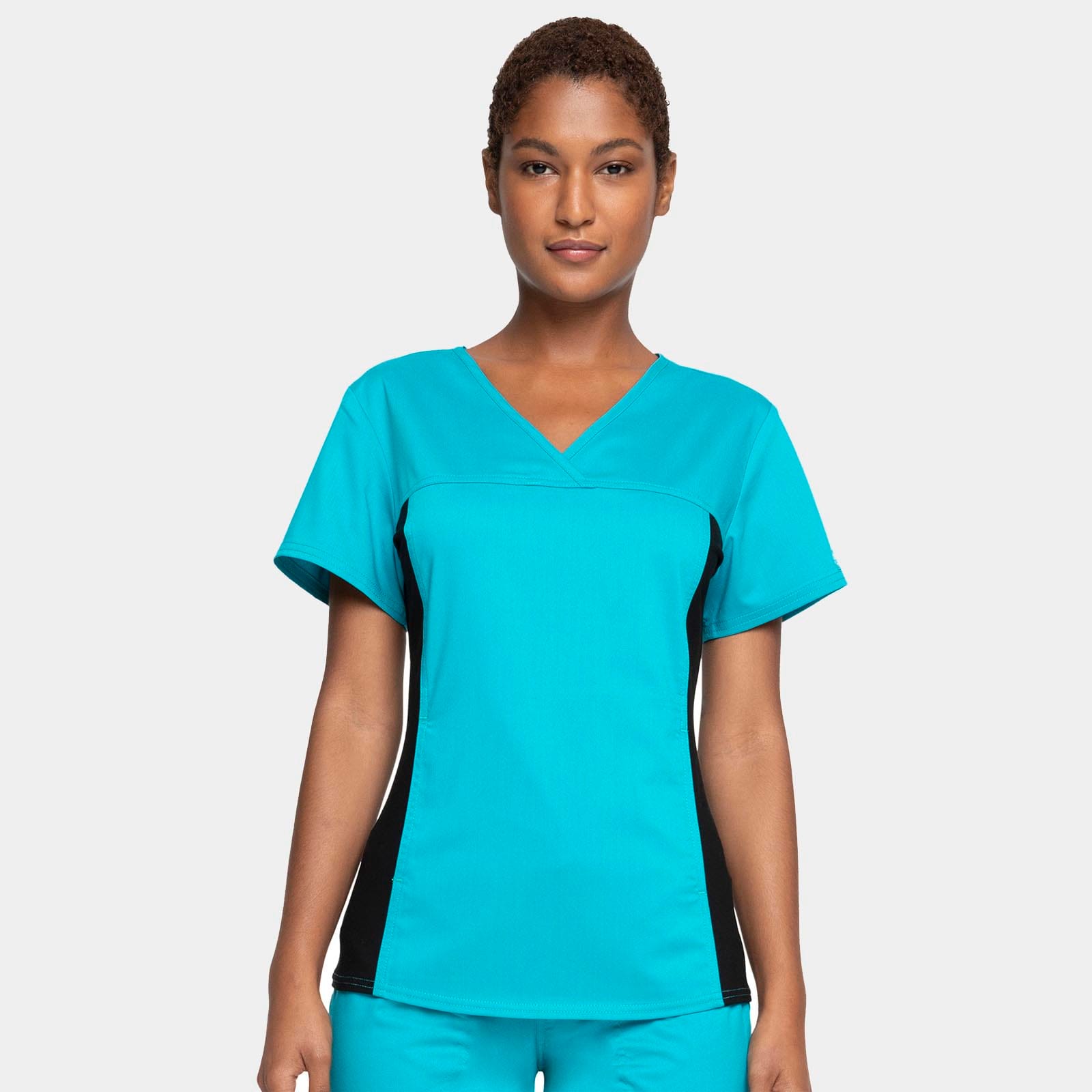 V-Neck Knit Panel Top | WW2875