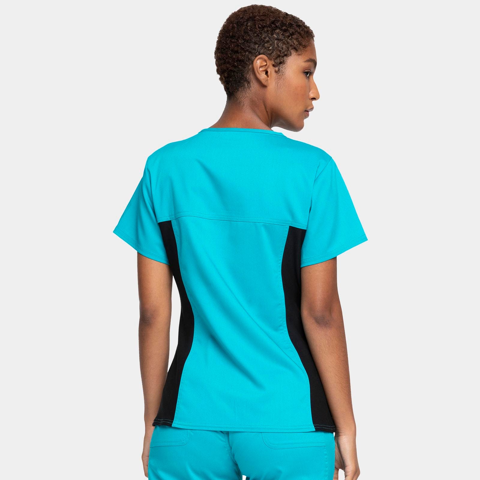 V-Neck Knit Panel Top | WW2875