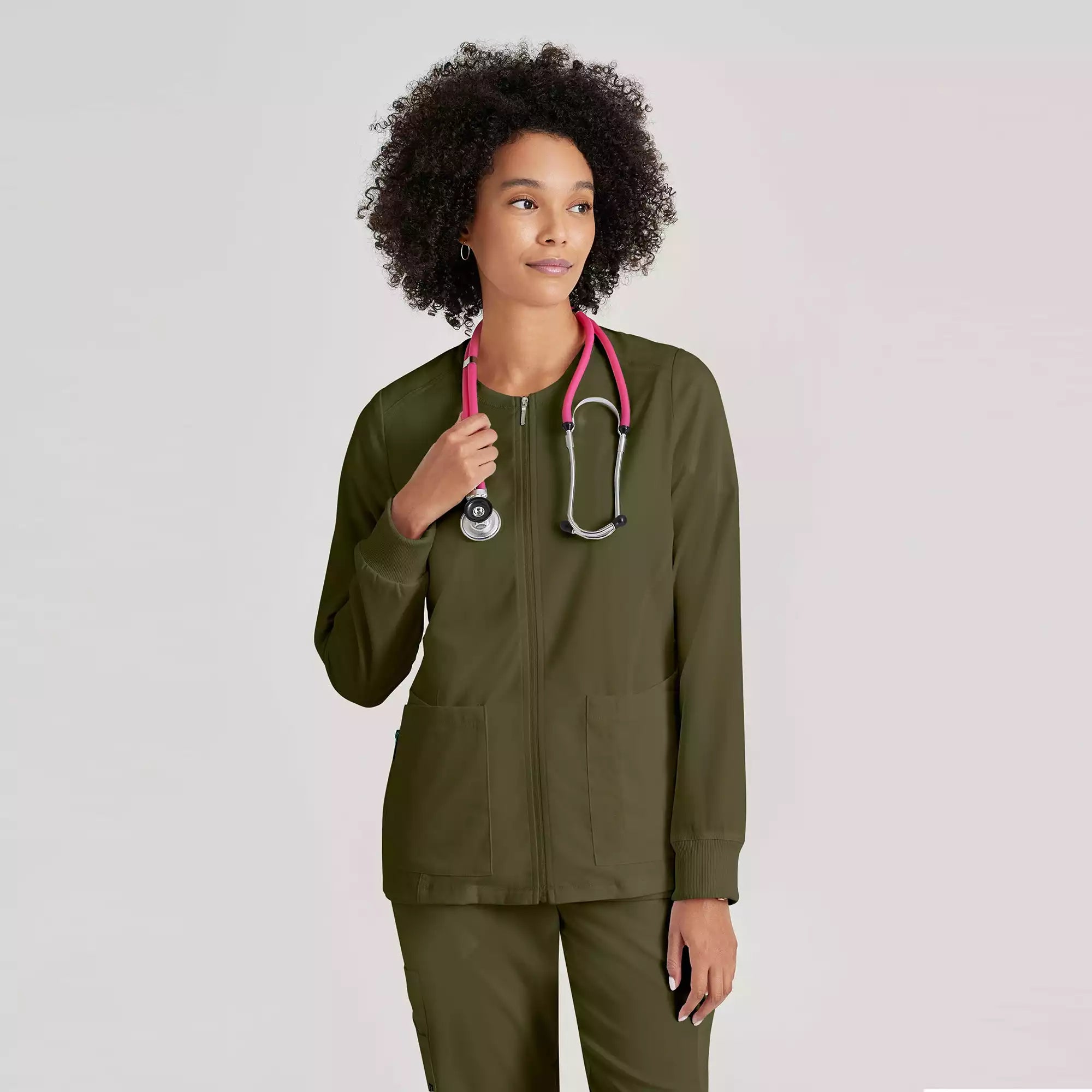 Women's Antimicrobial Warm-Up Scrub Jacket | GRSW873