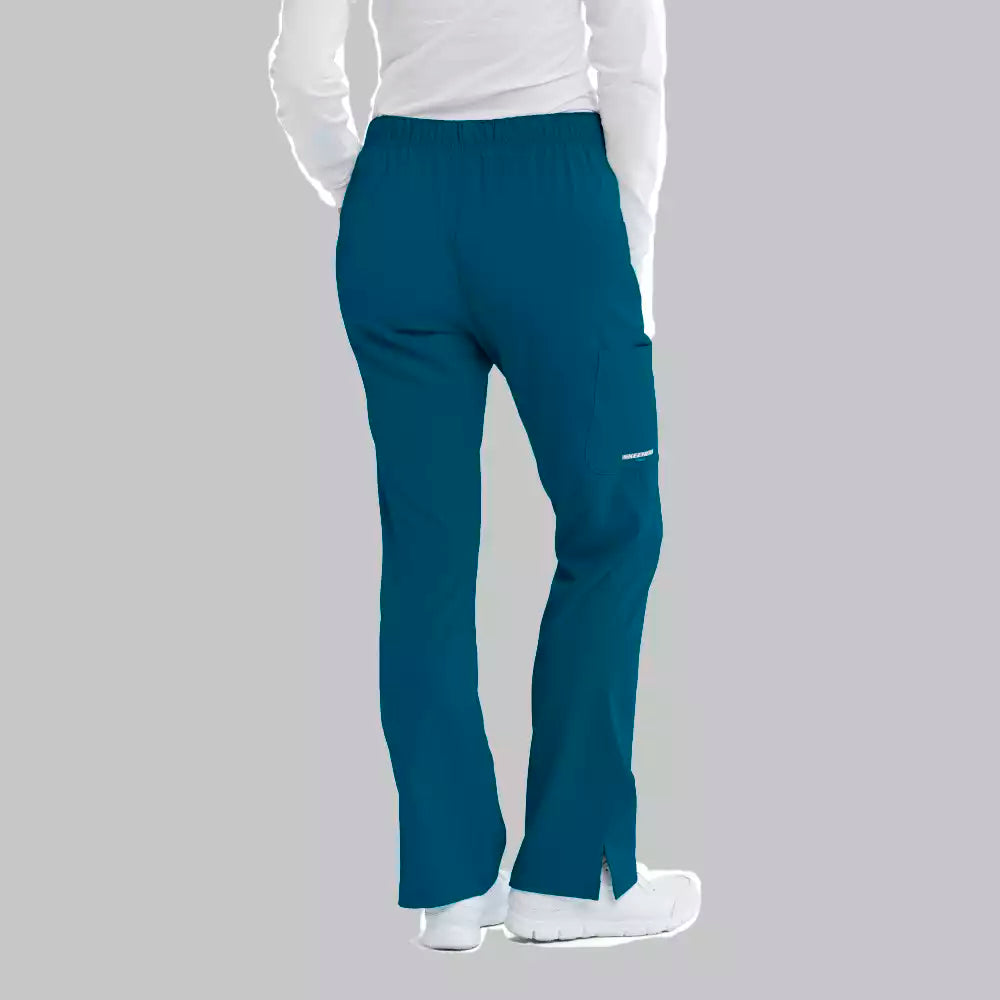 Women's Cargo Scrub Pant with Drawstring Elastic Waistband