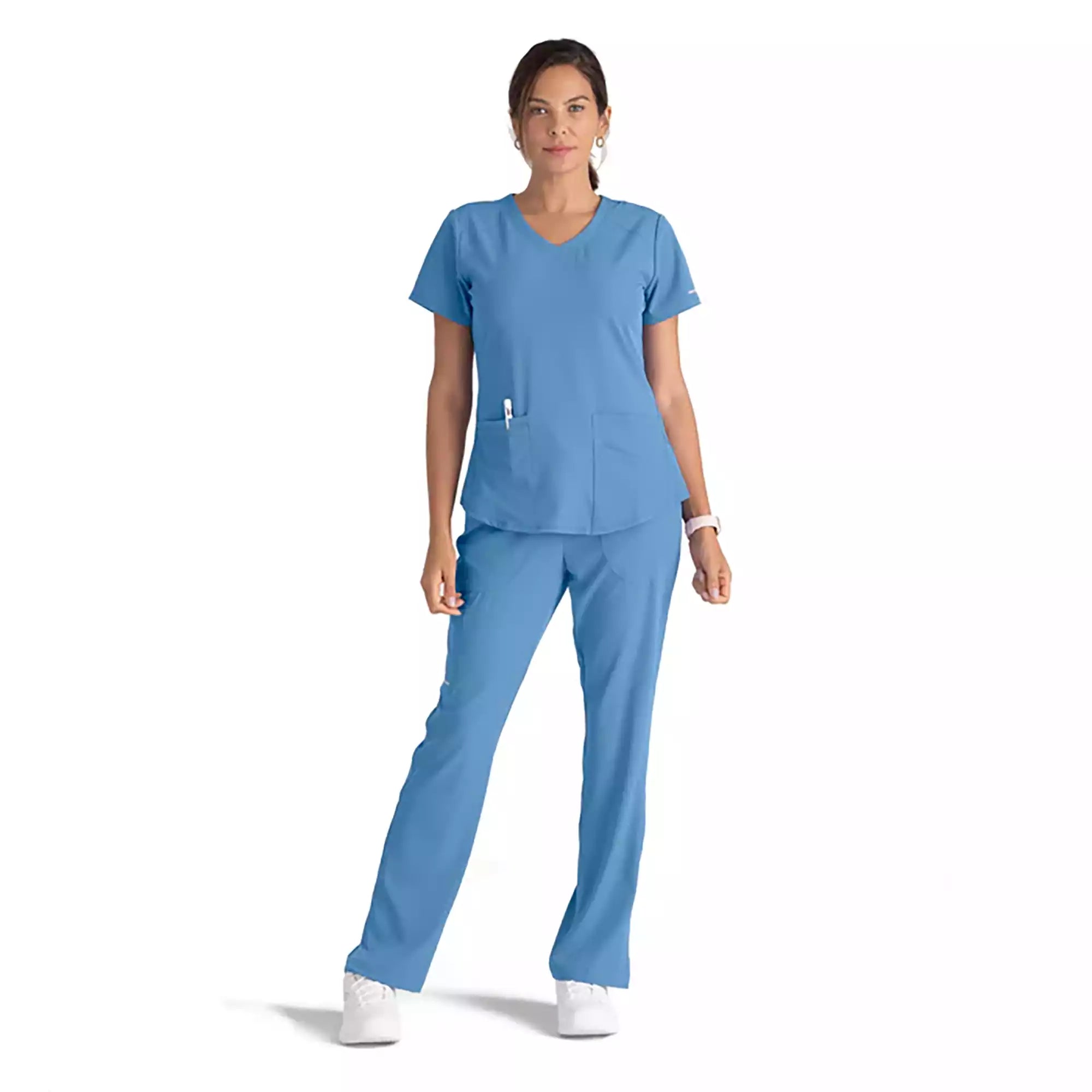 Women's Cargo Scrub Pant with Drawstring Elastic Waistband