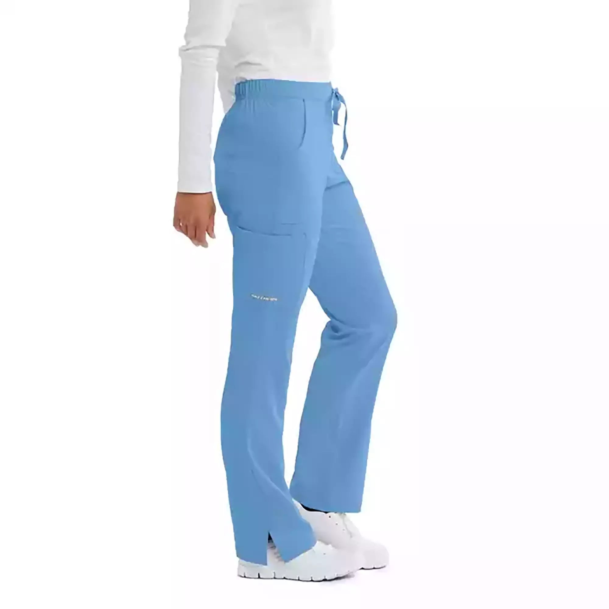 Women's Cargo Scrub Pant with Drawstring Elastic Waistband