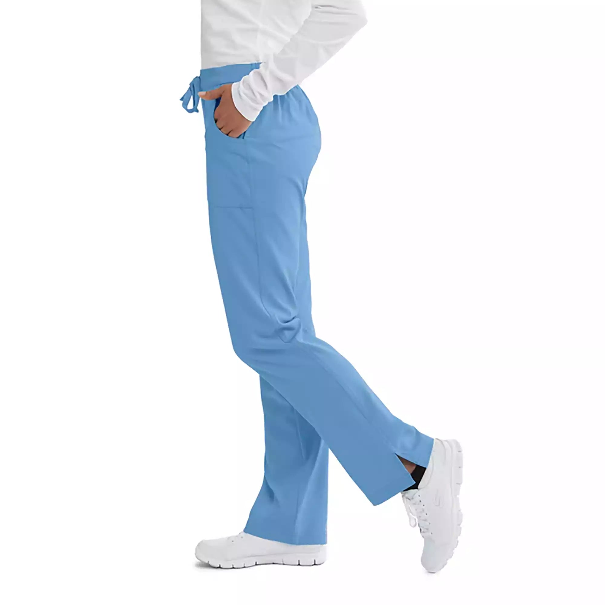 Women's Cargo Scrub Pant with Drawstring Elastic Waistband