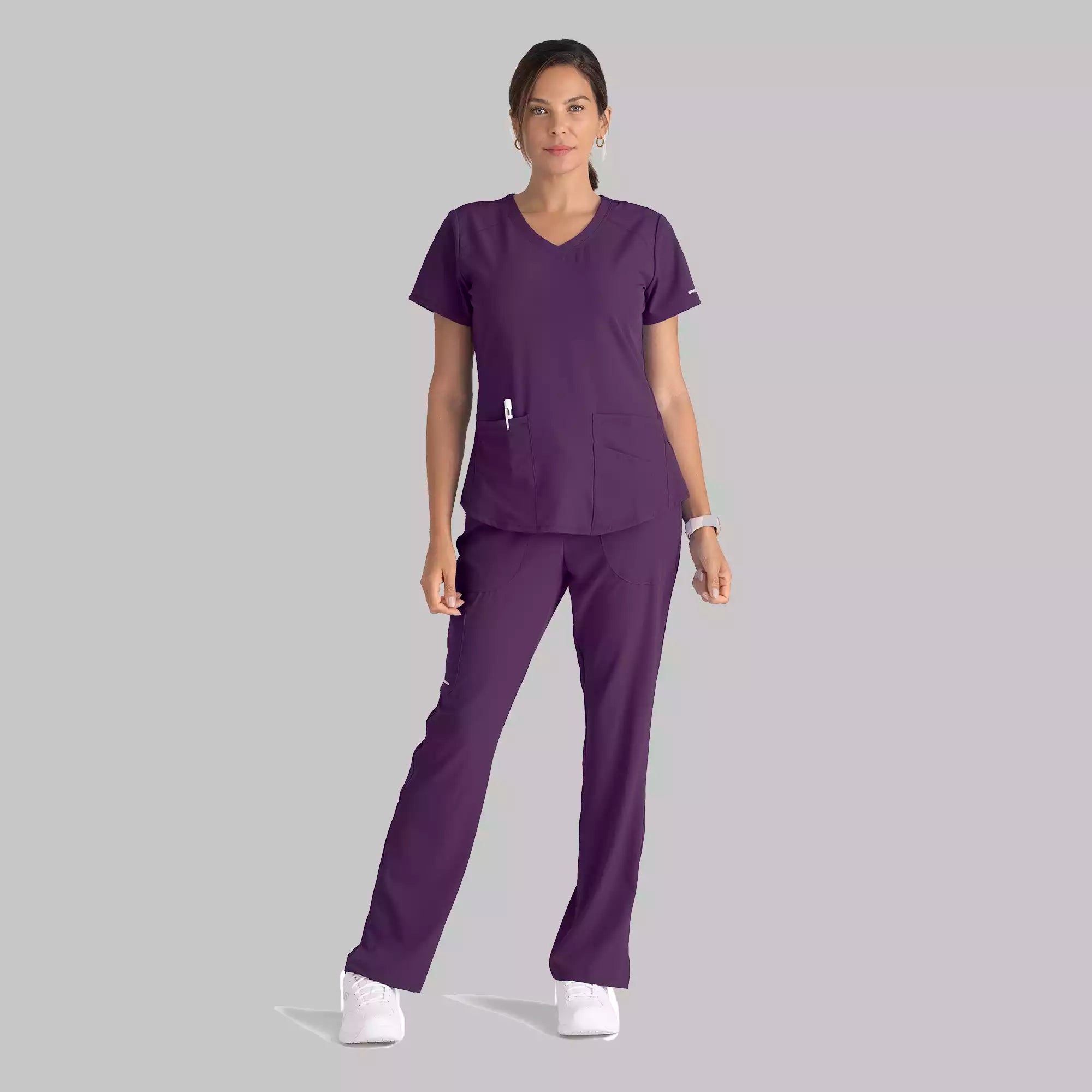 Women's Cargo Scrub Pant with Drawstring Elastic Waistband